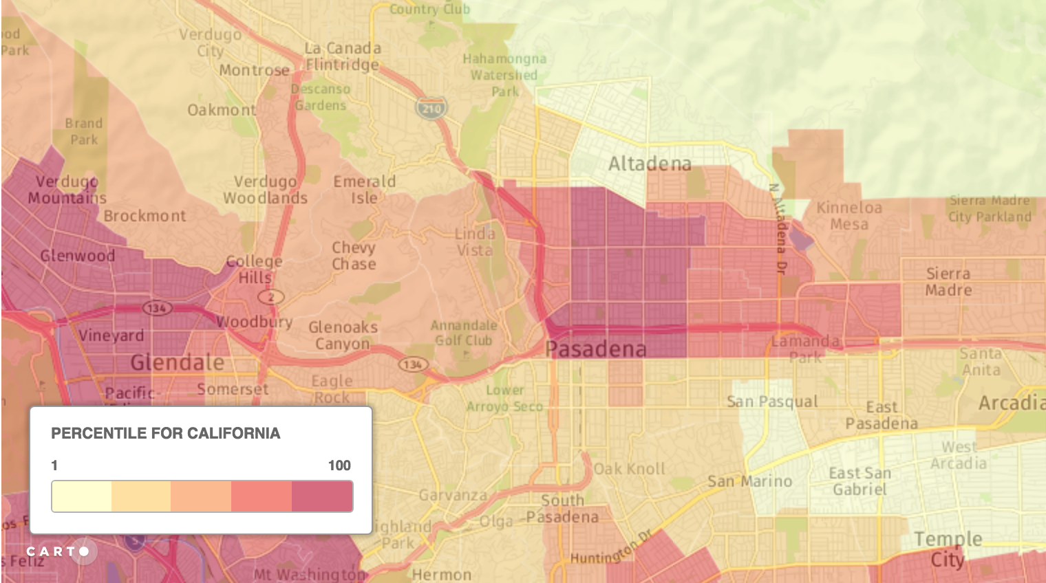 diesel particulate pollution in pasadena
